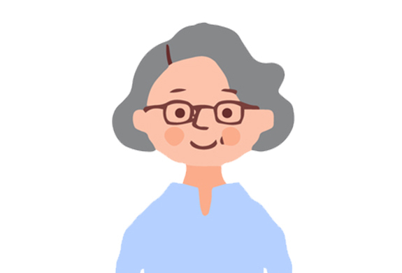 イラスト：60代女性　Ａ様